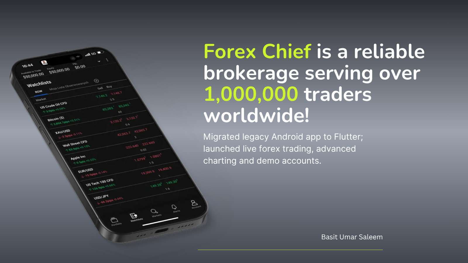 Forex Chief trading app — Flutter migration Android